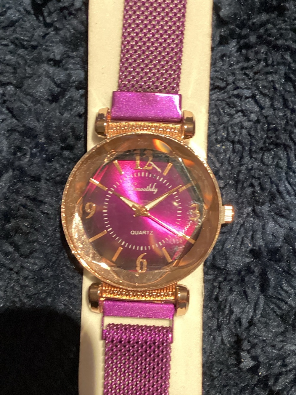 Purple Women's Mesh Strap Quartz Watch